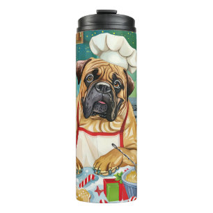 Bullmastiff Holiday Baking: Festliche Weihnachten Thermosbecher