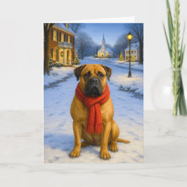 Bullmastiff Holiday Card Feiertagskarte