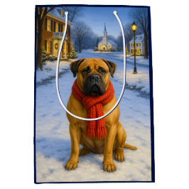Bullmastiff Holiday Card Mittlere Geschenktüte
