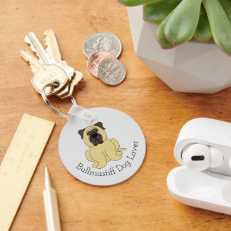 Bullmastiff-Hund-Design auf beliebigem Hintergrund Schlüsselanhänger