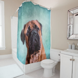 Bullmastiff Hund Duschvorhang