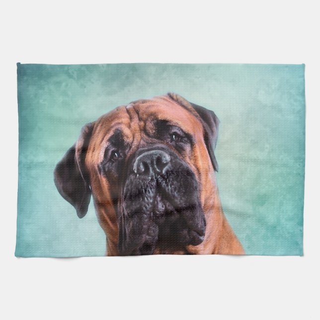 Bullmastiff Hund Geschirrtuch (Horizontal)