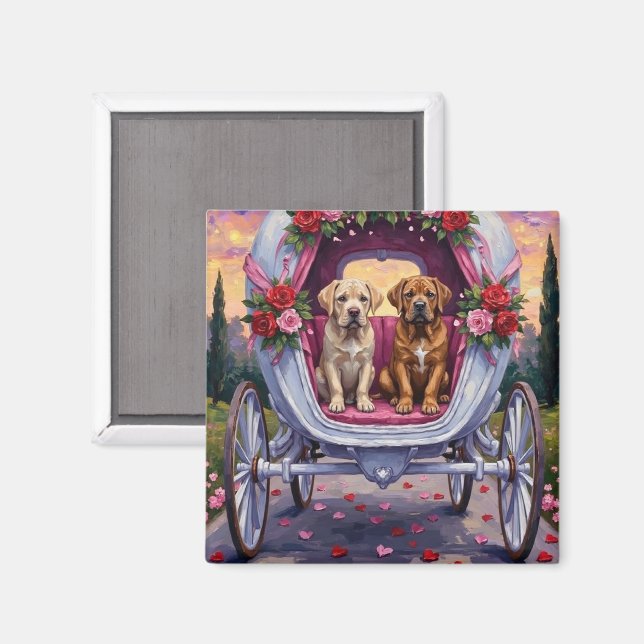 Bullmastiff Hund Valentinstag  Magnet (Vorderseite/Rückseite)