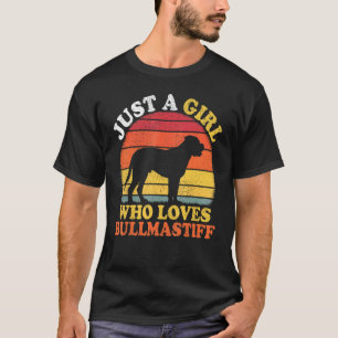 Bullmastiff Hund Vintag nur ein Mädchen, die Bull  T-Shirt