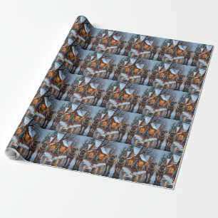 Bullmastiff Hunde Weihnachten Schnee Feiertag Geschenkpapier