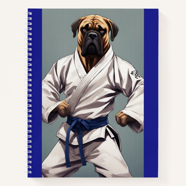 Bullmastiff-Karate-Notebook Notizbuch (Vorderseite)