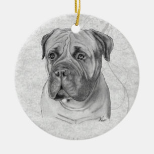 Bullmastiff Keramik Ornament