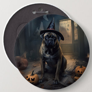 Bullmastiff-Kürbisse Halloween Gruselig Button