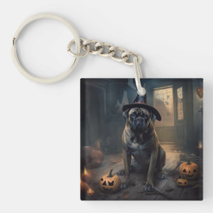 Bullmastiff-Kürbisse Halloween Gruselig Schlüsselanhänger