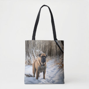 Bullmastiff Let It Schnee Weihnachten