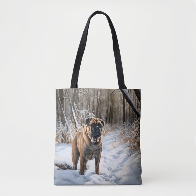 Bullmastiff Let It Schnee Weihnachten (Vorderseite)