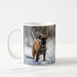 Bullmastiff Let It Schnee Weihnachten Kaffeetasse