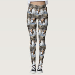 Bullmastiff Let It Schnee Weihnachten Leggings