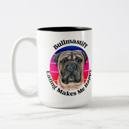 Bullmastiff lustiges Zitat Zwei-Tone-Tasse Zweifarbige Tasse