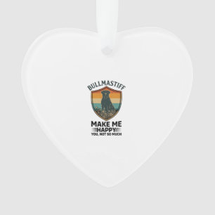 Bullmastiff Mach mich glücklich Hund Schild Retro- Ornament