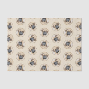 Bullmastiff Malerei Fawn Red Sable Niedlich Hunde  Seidenpapier