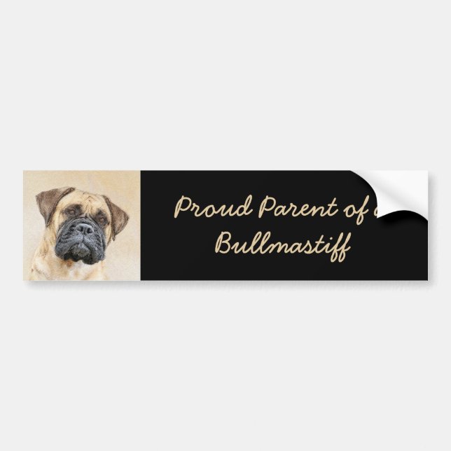 Bullmastiff-Malerei - Niedliche Original Dog Art Autoaufkleber (Vorne)
