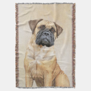 Bullmastiff-Malerei - Niedliche Original Dog Art Decke