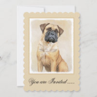 Bullmastiff-Malerei - Niedliche Original Dog Art