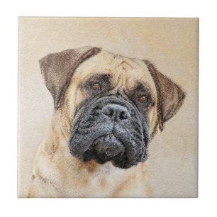 Bullmastiff-Malerei - Niedliche Original Dog Art Fliese