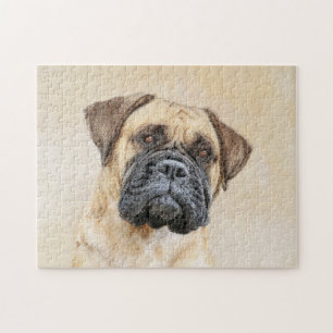 Bullmastiff-Malerei - Niedliche Original Dog Art Puzzle
