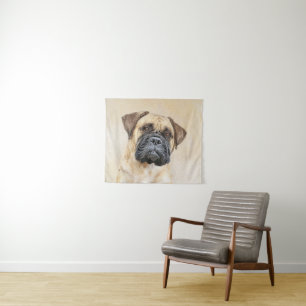 Bullmastiff-Malerei - Niedliche Original Dog Art Wandteppich