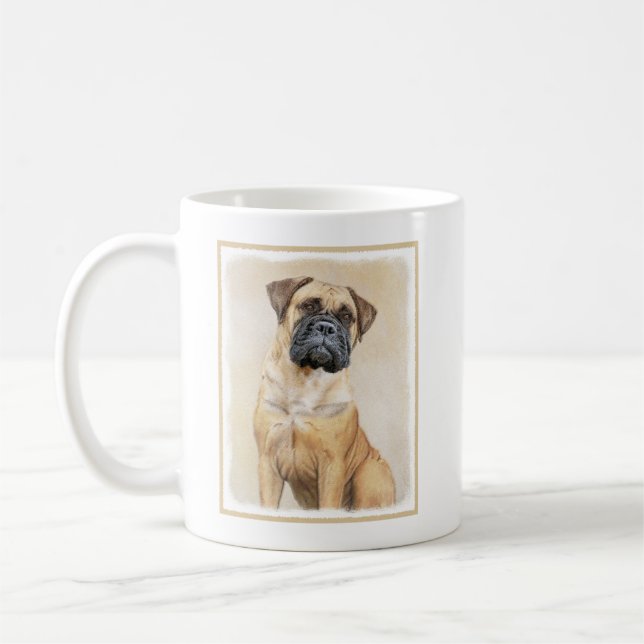 Bullmastiff-Malerei - Niedliche Original Hunde-Kun Kaffeetasse (Links)