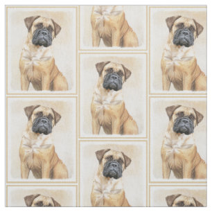 Bullmastiff-Malerei - Niedliche Original Hunde-Kun Stoff