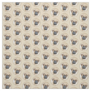 Bullmastiff-Malerei - Niedliche Original Hunde-Kun Stoff
