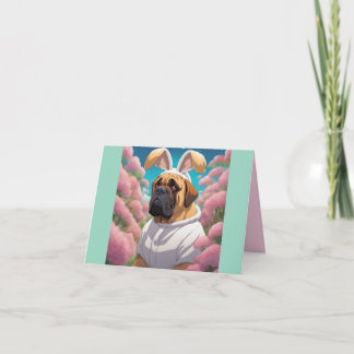 Bullmastiff Ostern Feiertagskarte