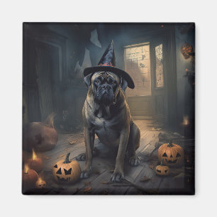 Bullmastiff Pumpkins Halloween Beängstigend Magnet