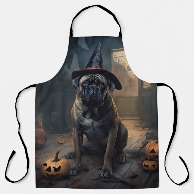 Bullmastiff Pumpkins Halloween Beängstigend Schürze (Vorderseite)