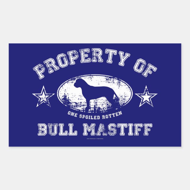 Bullmastiff Rechteckiger Aufkleber (Vorderseite)