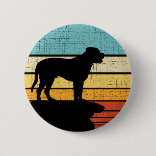 Bullmastiff Retro Vintag Doppy Welwner Button