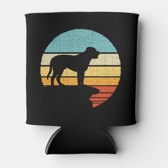 Bullmastiff Retro Vintag Doppy Welwner Dosenkühler (Vorderseite)