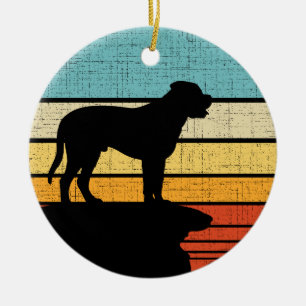 Bullmastiff Retro Vintag Doppy Welwner Keramik Ornament