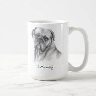 Bullmastiff schuf als Bleistift-Zeichnen Tasse