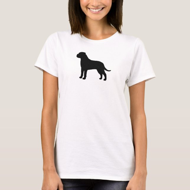 Bullmastiff-Silhouette T-Shirt (Vorderseite)