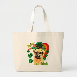 Bullmastiff St Patricks Day Jumbo Stoffbeutel