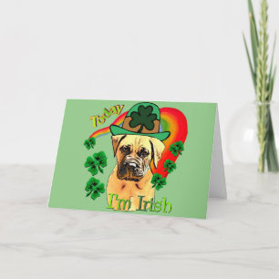 Bullmastiff St Patricks Day Karte