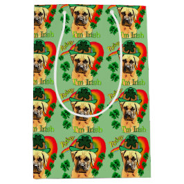 Bullmastiff St. Patricks Day Mittlere Geschenktüte