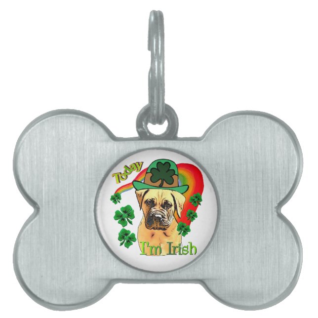 Bullmastiff St Patricks Day Tiermarke (Vorderseite)