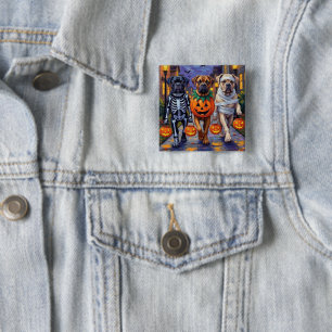 Bullmastiff-Süßigkeiten-sammeln-Halloween-Kostüme Button