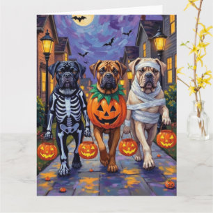 Bullmastiff-Süßigkeiten-sammeln-Halloween-Kostüme Karte