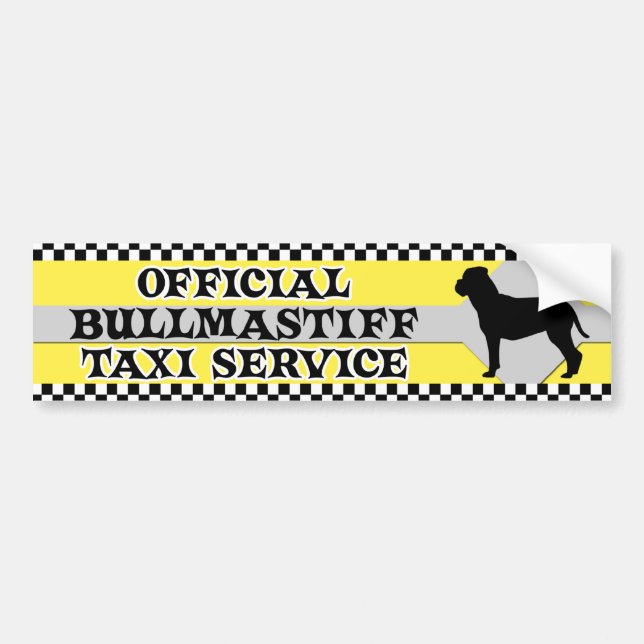 Bullmastiff Taxi-Service-Autoaufkleber Autoaufkleber (Vorne)