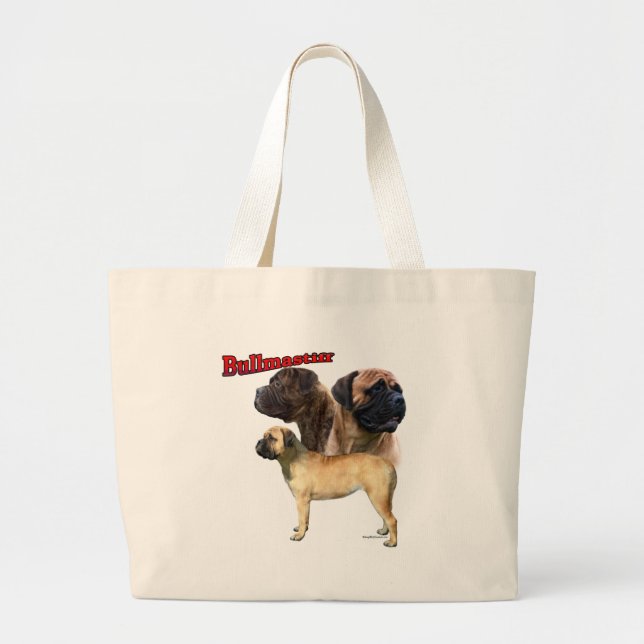 Bullmastiff Trio 2 Jumbo Stoffbeutel (Vorne)