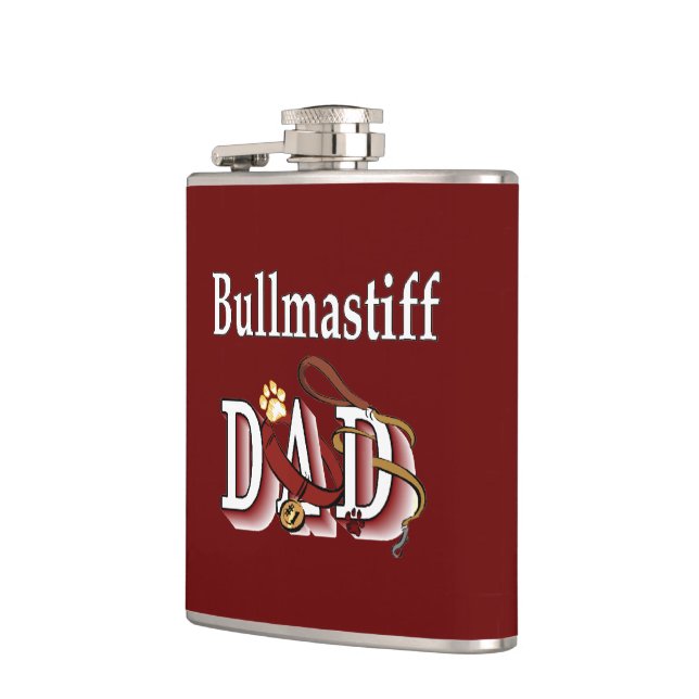 Bullmastiff Vater Geschenke Flachmann (Links)