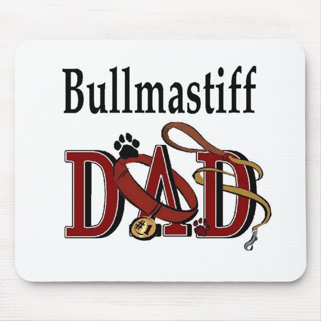 Bullmastiff Vater Geschenke Mousepad (Vorne)