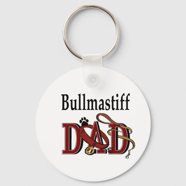 Bullmastiff Vater Geschenke Schlüsselanhänger (Vorderseite)