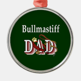 Bullmastiff Vater Silbernes Ornament